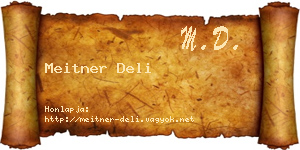 Meitner Deli névjegykártya